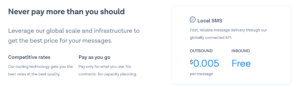 MessageBird vs SMSGlobal Pricing