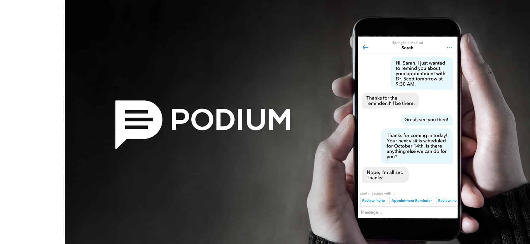 Podium sms service